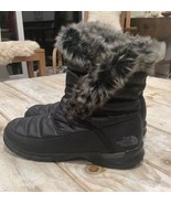 The North Face Womens Quilted Faux Fur Ankle Boots Pull On NF0A2T5J Blac... - £30.36 GBP