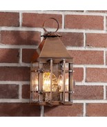 Barn Outdoor Wall Sconce Light in Solid Weathred Brass - 3 Light - £266.91 GBP