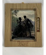 Vintage Bubble Glass Silhouette Thermometer Advertising Picture SAMPLER ... - $16.83
