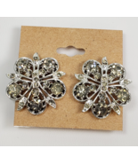 Vintage RARE Coro 1940&#39;s Dramatic Decadent Diamond Rhinestone Clip On Ea... - €72,79 EUR