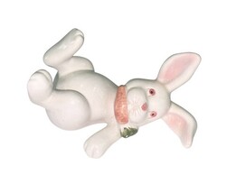 Vintage Fitz & Floyd Tumbling Bunny Rabbit Porcelain Figurine Hand Painted image 7