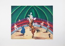 &quot;Au Cirque&quot; By La Giraudiere Lithograph On Paper 25.5&#39; x 18.75&quot; - $240.12