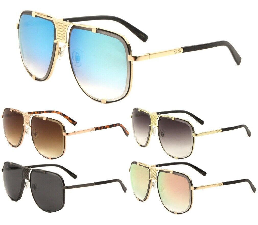 Primary image for OVERSIZED SQUARE PILOT AVIATOR SUNGLASSES CLASSIC SPORT RETRO DESIGNER FASHION