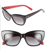 KATE SPADE Black Red Cats Eye Sunglasses Gradient Polarized CRIMSON/S 80... - $188.89 CAD