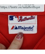 Red Sox Majestic Shirt Mens 2XL Scarlet Button Up Short Sleeve Print Design - £23.34 GBP