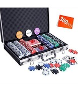 Casino Poker Chip Set - 300PCS Poker Chips with Aluminum Case, 11.5 Gram... - £44.97 GBP