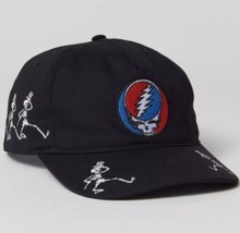 Grateful Dead Embroidered Steal Your Face w/Dancing Skeletons SnapBack Hat 010 - £21.79 GBP
