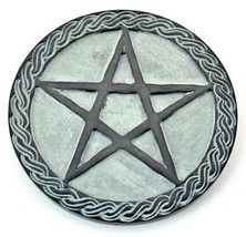 6&quot; Pentagram Soapstone Altar Tile, Incense Burner or Candle Plate! - £18.89 GBP