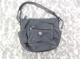 Giani Berini Black Leather Shoulder Handbag Purse 6456 - $20.25