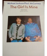 Michael Jackson Paul McCartney The girl is mine sheet music 1982 USA - £8.04 GBP