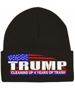 Trump 2024 Winter Hat USA Trump Cleaning up 4 years of trash Trump Winte... - $21.99