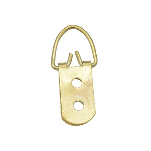 Bluemoona 10 Pcs - 16x56mm Picture Frame Hanger Triangle D Ring 2/3 Holes Hook M