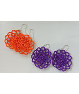Crochet Mandala Earrings / Crochet Mandala Drops / Handmade Earrings - $9.00