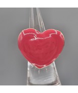 Chunky Nolan Enamel Heart Ring Hot Pink Gold Tone Sz 6 Valentine Romance... - $745.83 MXN