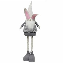 MeraVic Gnome Easter Bunny Rabbit Hat Grey White Plaid Telescoping Legs 25&quot;-34.7 - £42.73 GBP