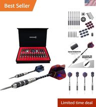 Darts Metal Tip Set Professional Metal Darts for Dartboard Steel Tip Dar... - $60.57