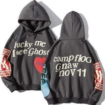 Dropshiping Adult Kanye Lucky Me I See Ghosts Trendy Hip Hop Hooded Sweatshirts  - £99.96 GBP