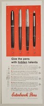 1950&#39;s? Print Ad Esterbrook Safari Fountain Pens 4 Models Shown Hidden Talents - £14.11 GBP