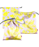 Lot of 3 Ipsy Drawstring Bag Pouches Spring Floral Butterflies Satin Mat... - £13.27 GBP