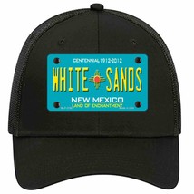 White Sands New Mexico Teal Novelty Black Mesh License Plate Hat - £22.92 GBP