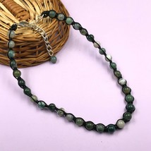 Indian Agate 8x8 mm Beads Adjustable Thread Necklace ATN-55 - $11.57