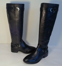 Antonio Melani Size 6.5 M Black Leather Knee High Boots New Womens Shoes - £115.99 GBP