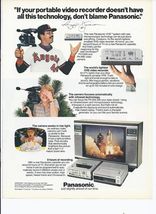 1982 Panasonic PV-5500 and PK-956 Print Ad Vintage VHS Recorder 8.5" x 11" - $19.75