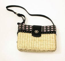 Woven Straw and Plaid Shoulder Bag SKU G037 - $277.27 MXN
