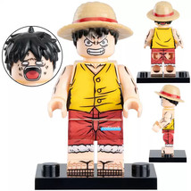 Monkey D. Luffy One Piece Custom Printed Lego Moc Minifigure Bricks Toys - £3.13 GBP