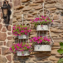 Zaer Ltd. Set of 2 Dual Wall Hanging Basket Planters Copenhagen 1843&quot; (A... - $199.95