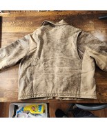 Vintage James Dean Leather Bomber Jacket Brown Distressed Men’s Sz XL Rare - $461.51 MXN