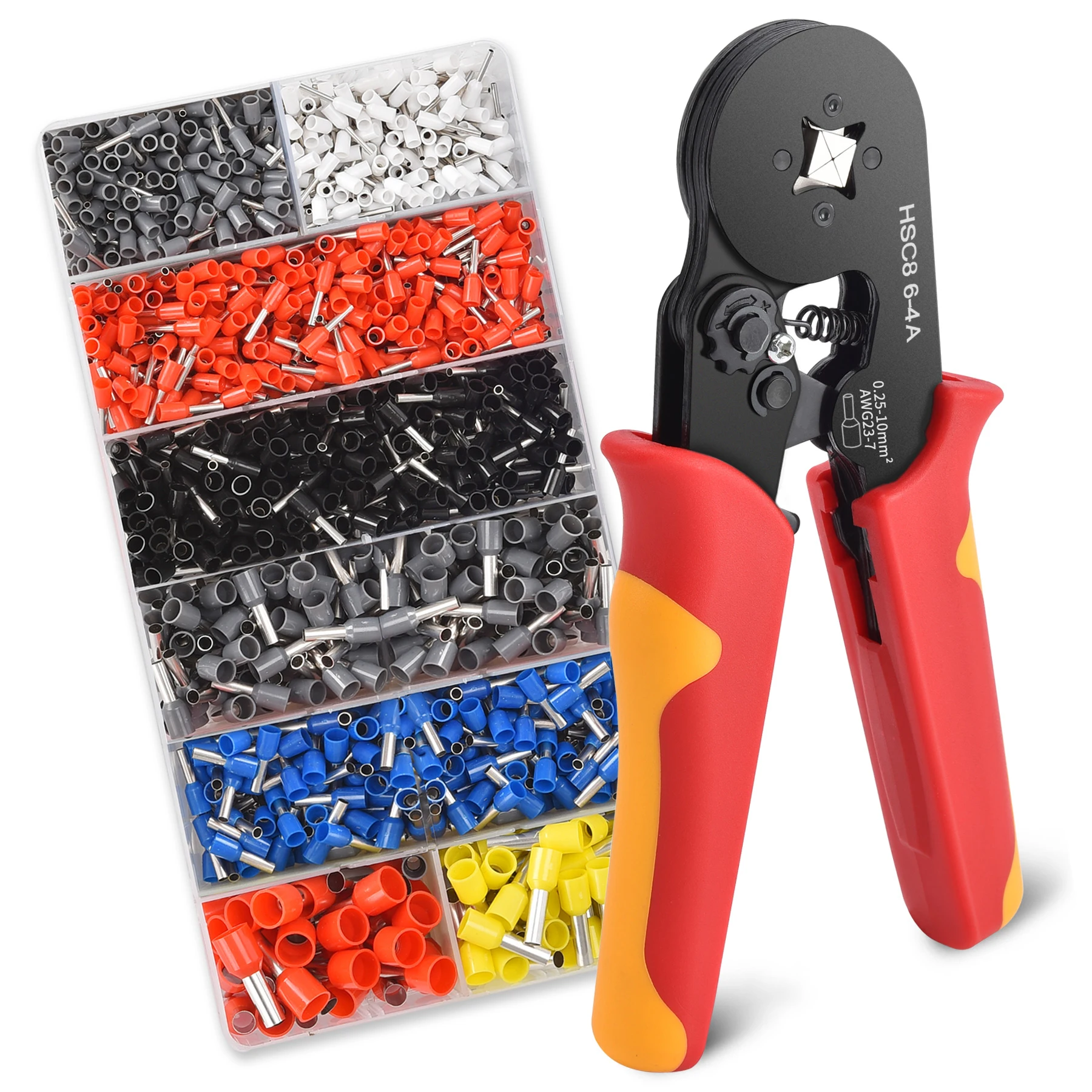 HSC8 Series Tubular Terminals Crimping Pliers Square/Hexagonal Crimper Wire Mini - £18.67 GBP