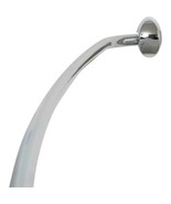 Chrome Shower Rod Rustproof 72 in. Adjustable Permanent Mount Curved - £19.34 GBP