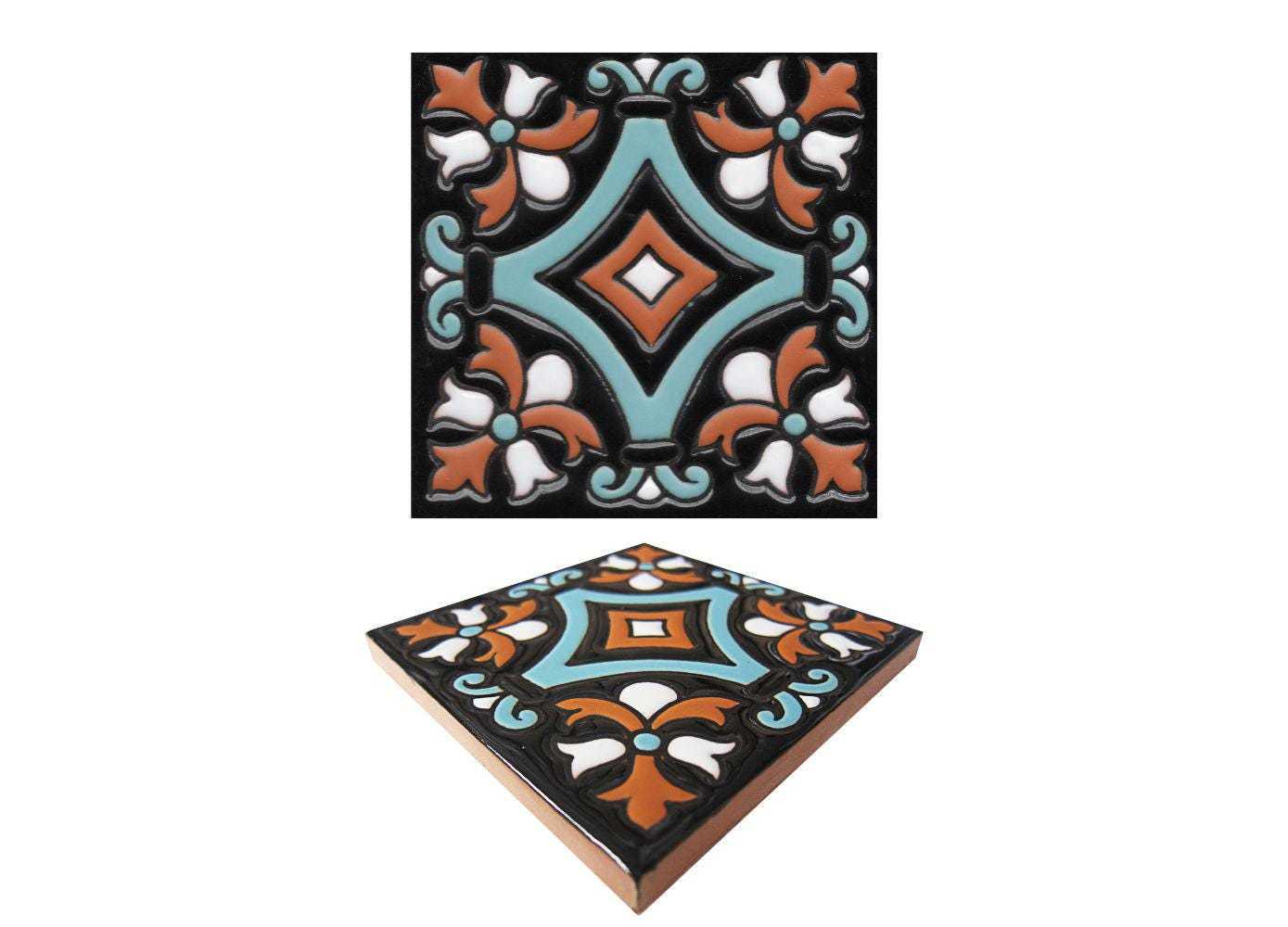 Ceramic High Relief Malibu Tiles Handcrafted - Rvl50 -  (you select the ... - $189.00