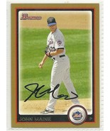 John Maine Signed autographed card 2009 Bowman Gold - $188.24 MXN