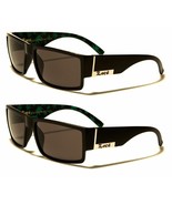 LOCS SQUARE MARIJUANA WEED LEAF SUNGLASSES RETRO BLACK GREEN SPORT DESIG... - $13.25+