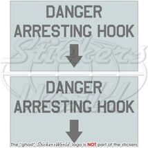 DANGER ARRESTING HOOK USAF US Marine Aéronef LowVis 75mm Vinyle Autocoll... - $6.71