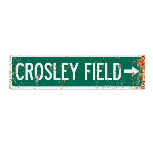 Retro Crosley Field Cincinnati Metal Road Sign - $29.00