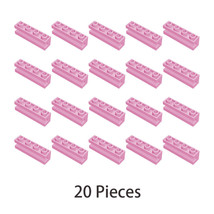 20x Bright Pink 2653 Brick Special 1x4 with Groove / Sliding Piece 1x4 Brand New - £5.90 GBP