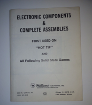 Hot Tip Original Pinball Machine Electronic Components &amp; Assemblies Manual 1978 - £22.44 GBP