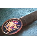 250th United States of America Anniversary Epoxy Buckle &amp; Black Belt  17... - $545.78 MXN
