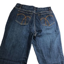 Liz Claiborne Jeans Classic Womens 12P Short Straight Leg Embroidery Med... - $35.00