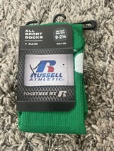 Russell Athletic Youth Size 9-2 1/2 Green 1 Pair Sock - £6.16 GBP