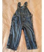 OshKosh B&#39;gosh Toddler Unisex Solid Denim Overalls 24 Months Blue Carpen... - $19.01 CAD