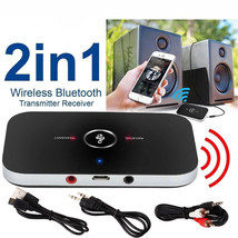 2-In-1 Bluetooth Receiver &amp; Transmitter Wireless Rca To 3.5Mm Aux Audio Adapter - £15.12 GBP