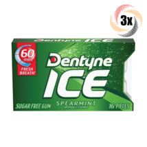 3x Packs Dentyne Ice Spearmint Flavor Chewing Gum ( 16 Pieces Per Pack ) - £8.45 GBP