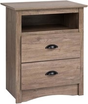 Tall Nightstand In Drifted Gray By Prepac Called Salt Spring. - £96.69 GBP