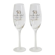 Amore Personalised 50th Golden Anniversary 50 Wonderful Years Together Champagne - £20.44 GBP