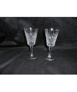 2 Waterford 24% Lead Crystal &quot;Alana&quot; 5 1/8&quot; Sherry stemmed Glasses, retired - £40.62 GBP