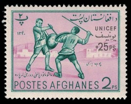 1961 Afghanistan Stamp - 2P Overprint Surcharge See Photo A15D - £1.16 GBP